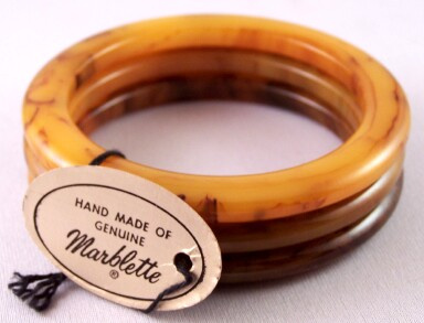 BB101 trio Mississippi Mud bakelite tube bangles